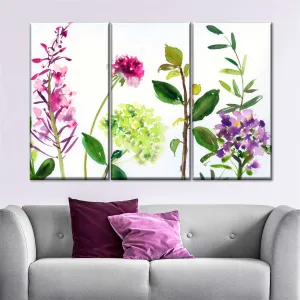 7 Branches - Flowers And Leaves Wall Art