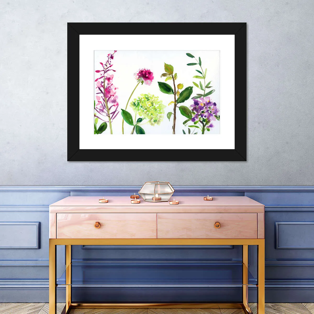 7 Branches - Flowers And Leaves Wall Art