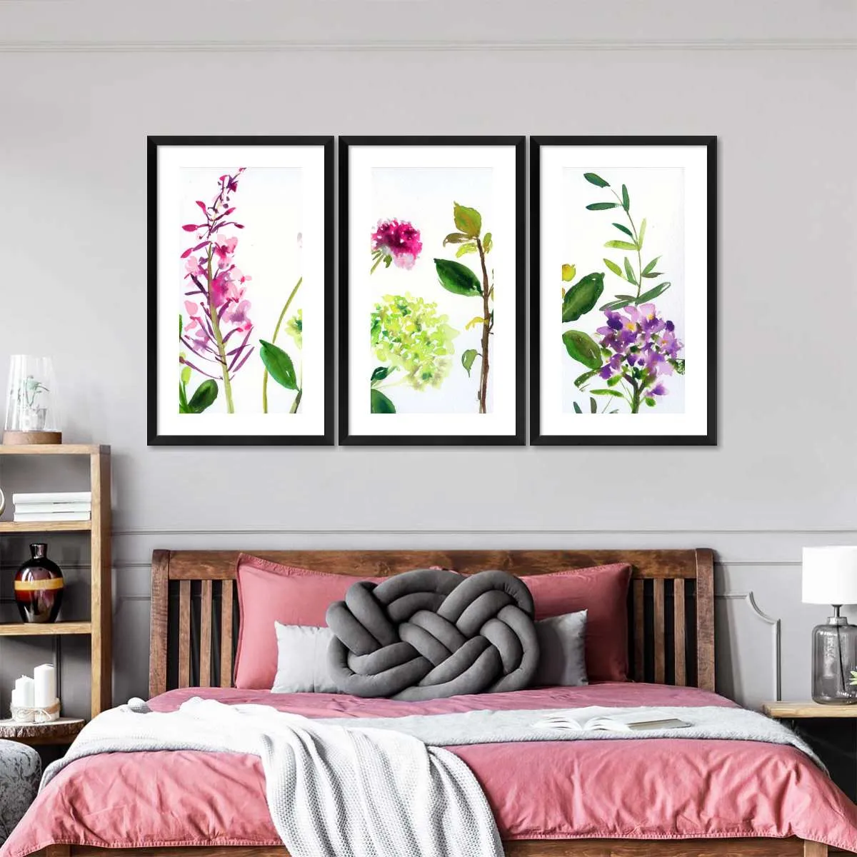 7 Branches - Flowers And Leaves Wall Art