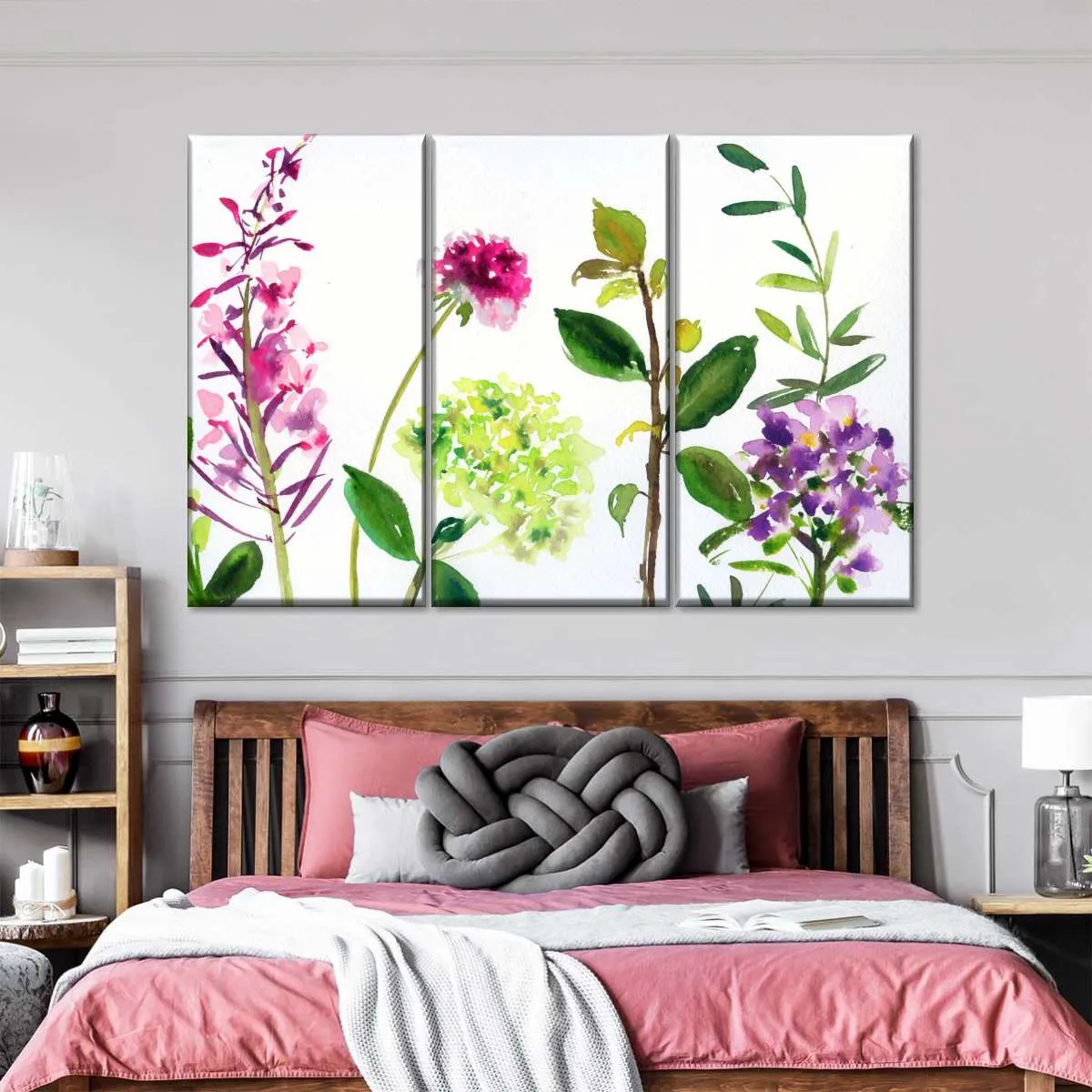 7 Branches - Flowers And Leaves Wall Art