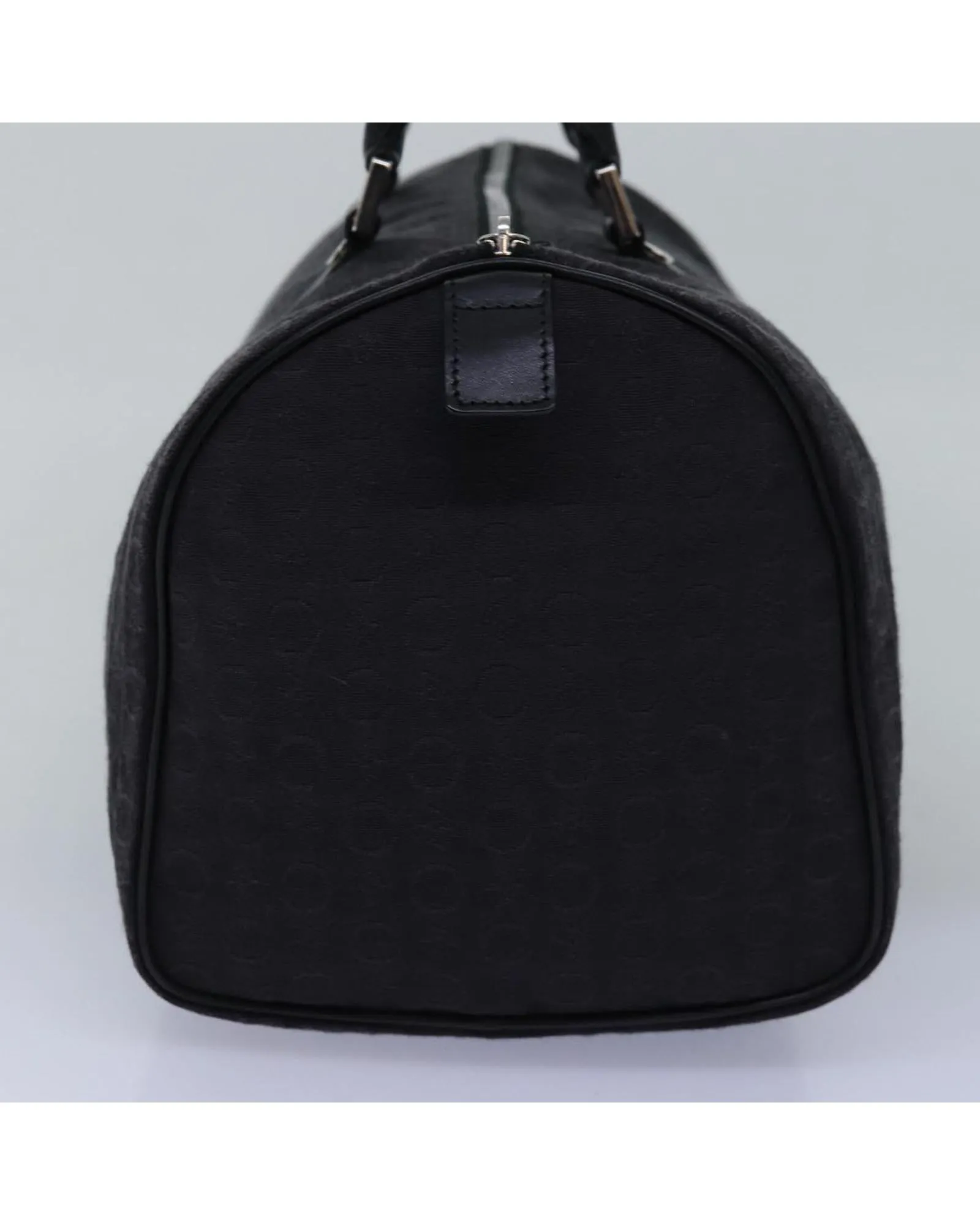 Authentic C Macadam Canvas Boston Bag in Black