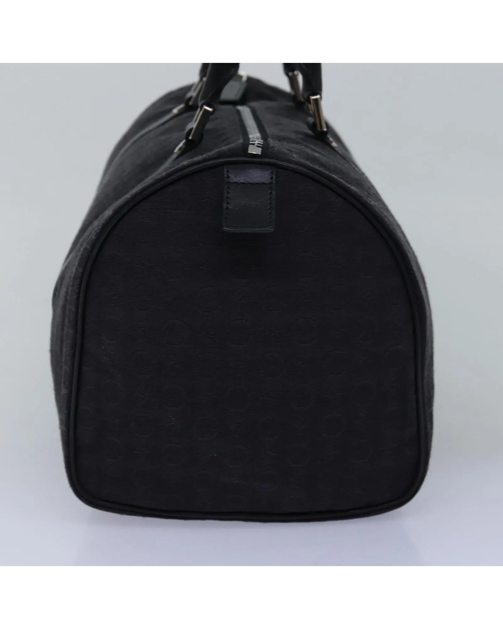 Authentic C Macadam Canvas Boston Bag in Black