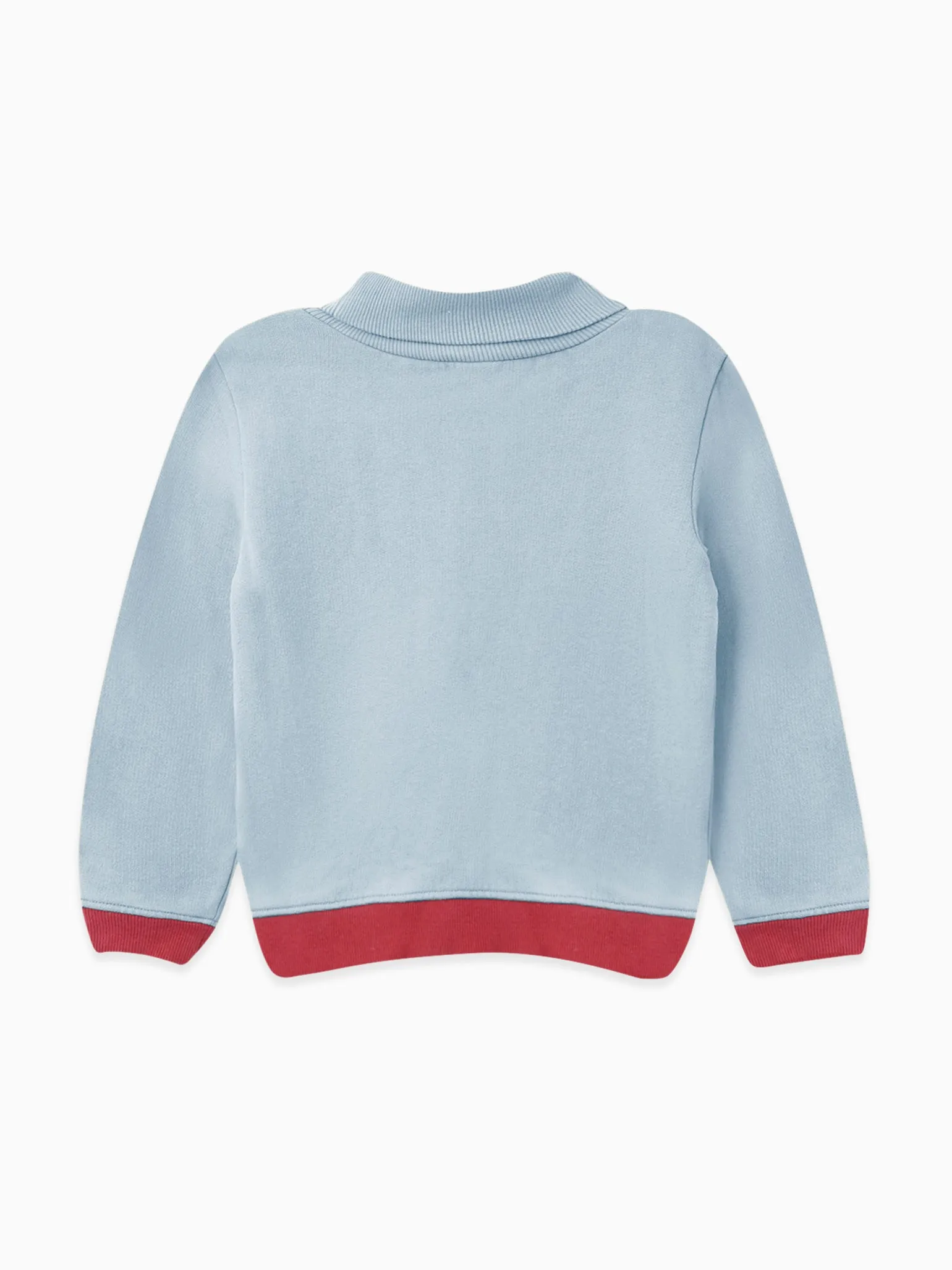 Blue Saina Roll Neck Kids Sweatshirt