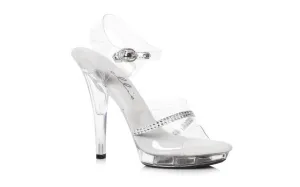 Clear Rhinestone Sandal 5in