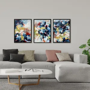 Cluster Of Colours Canvas Set Of 3