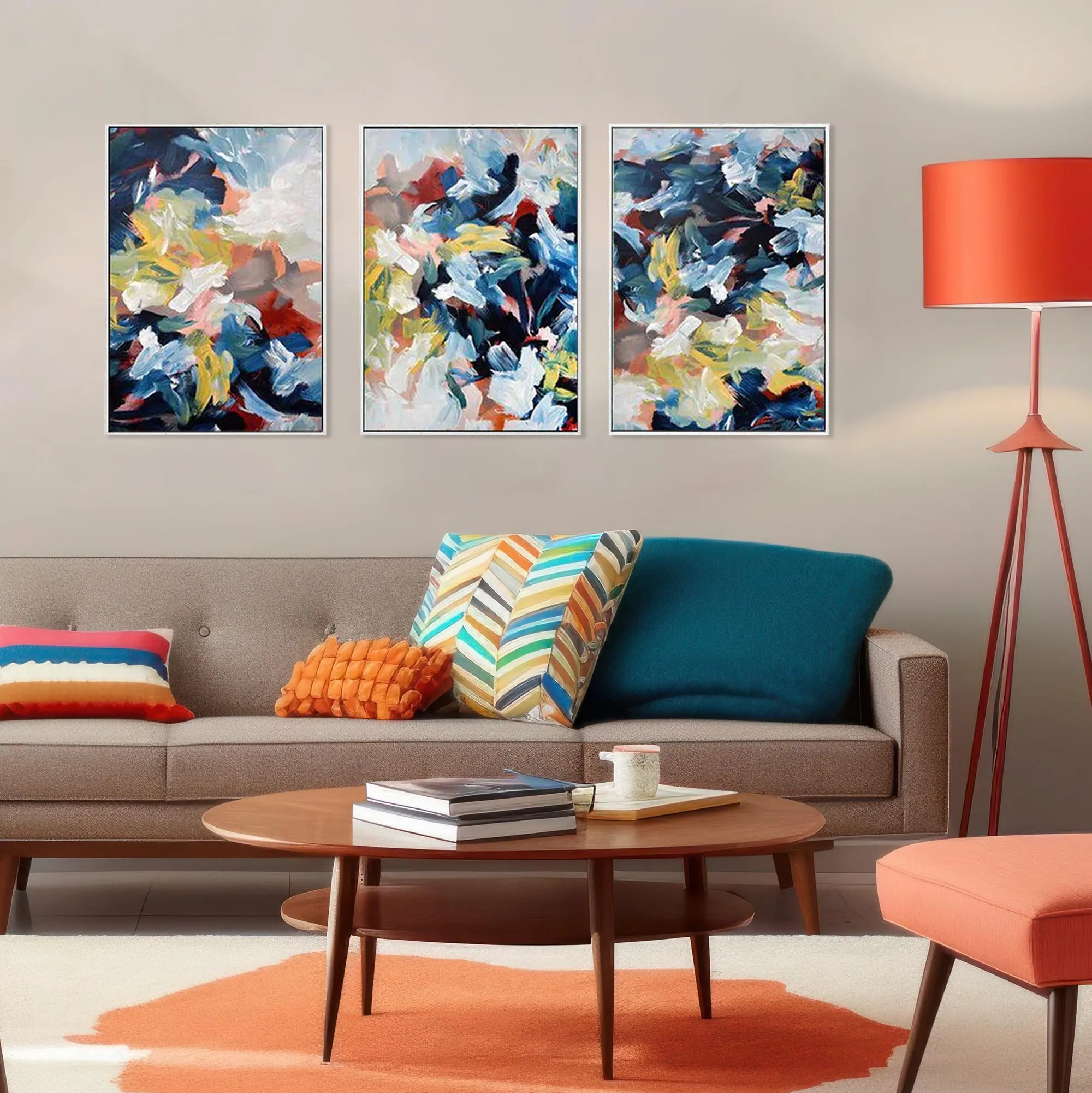 Cluster Of Colours Canvas Set Of 3