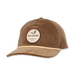 Corduroy Rope Hat in Brown by Dixie Decoys