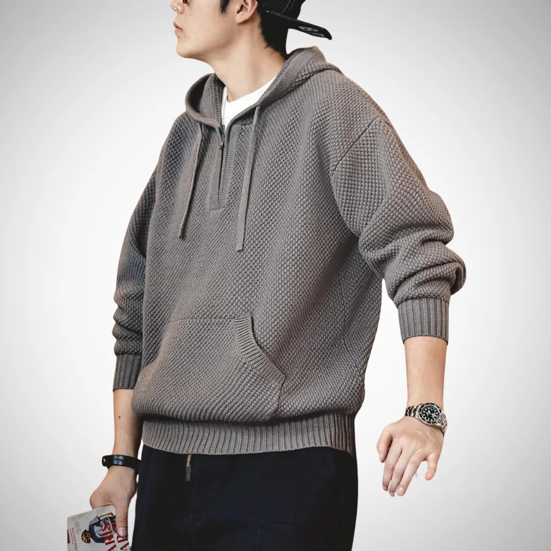 Geoffrey Men's Half-Zip Knitted Pullover