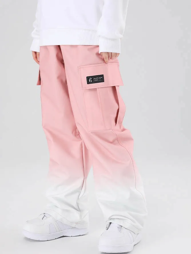 Gradient Loose Snowboard Pants with Large Sides Pockets - SF0933