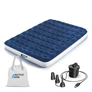 King Size Camping Air Bed – Navy/White