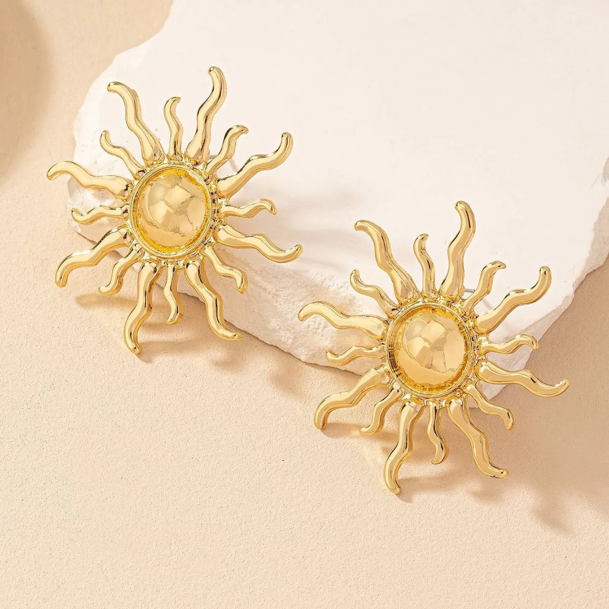 Pre Order:  Retro Exaggerated Sun Earrings