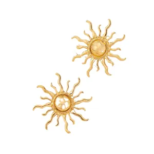 Pre Order:  Retro Exaggerated Sun Earrings