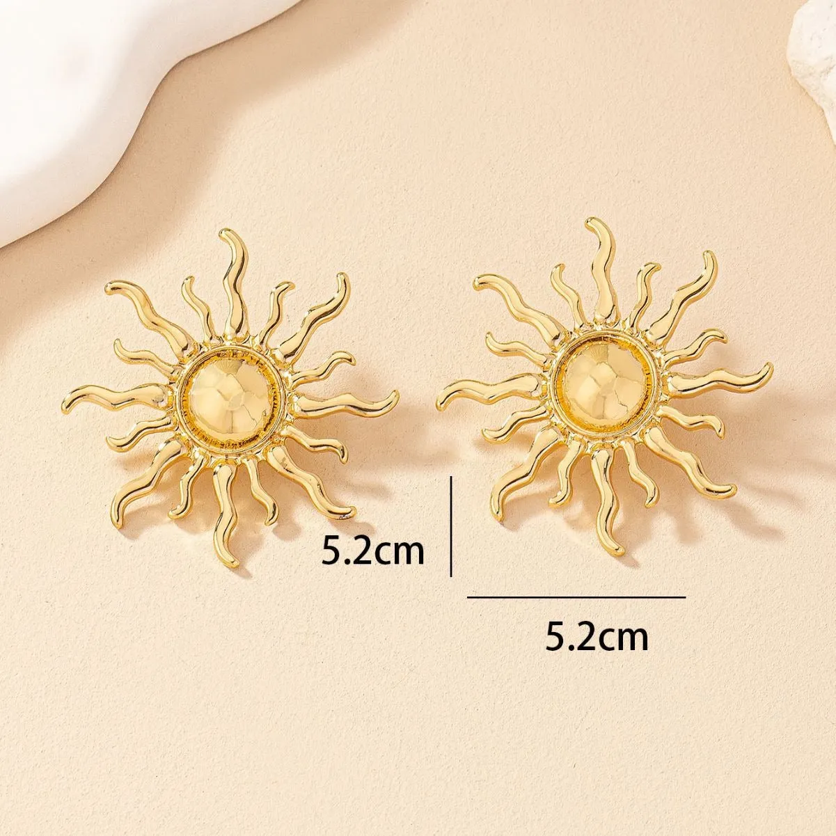 Pre Order:  Retro Exaggerated Sun Earrings