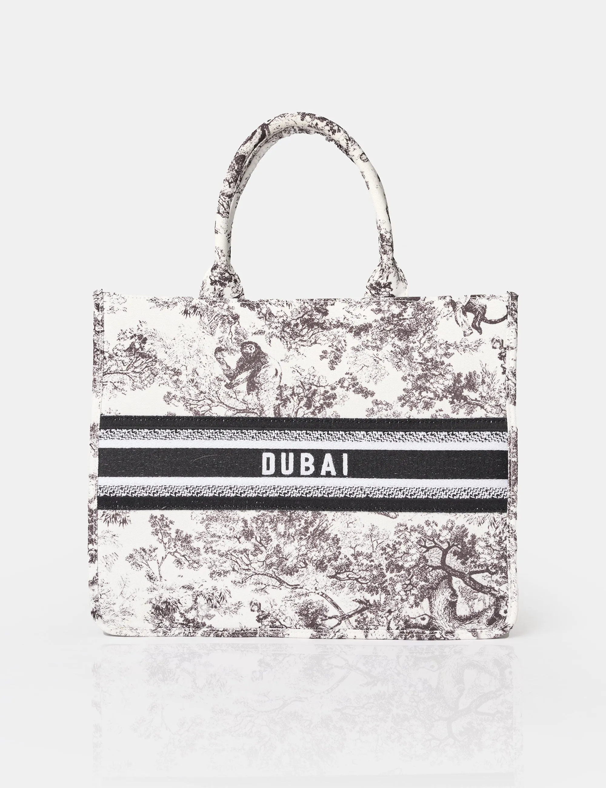 The Dubai Black Oversized Canvas Tote Bag